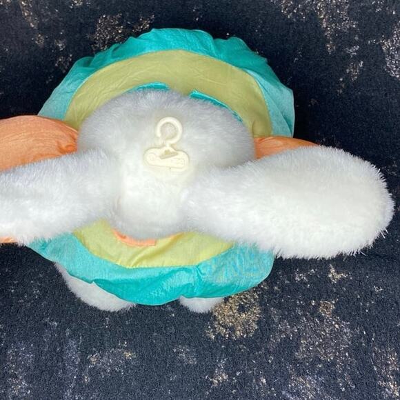 DanDee Puffalump Style Parachute Plush Rabbit Bunny Easter Peach Blue Orange - Picture 6 of 9